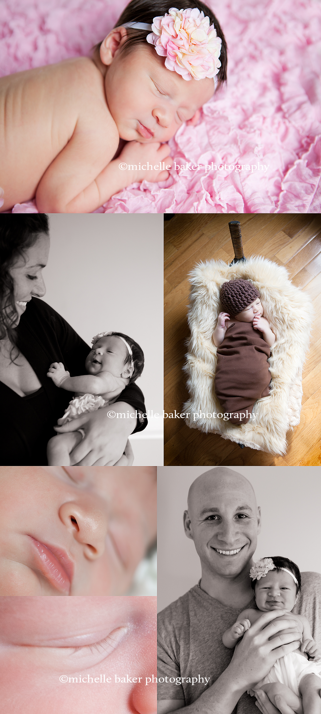 Cherry Hill Newborn Photographer Michelle Baker photographs Cherry Hill Newborn girl