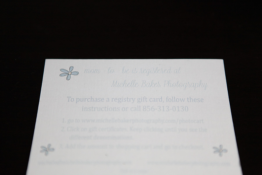 Michelle Baker Photography Gift registry card