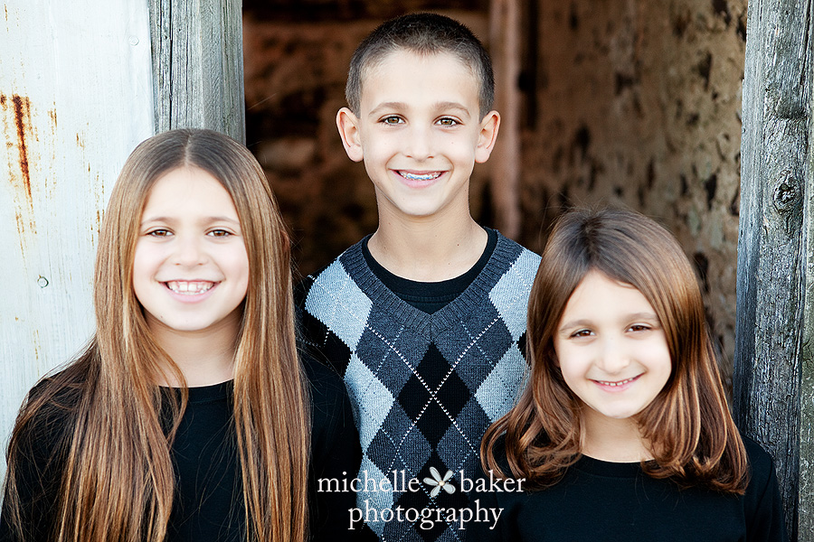 Moorestown family by Swedes Farm barn
