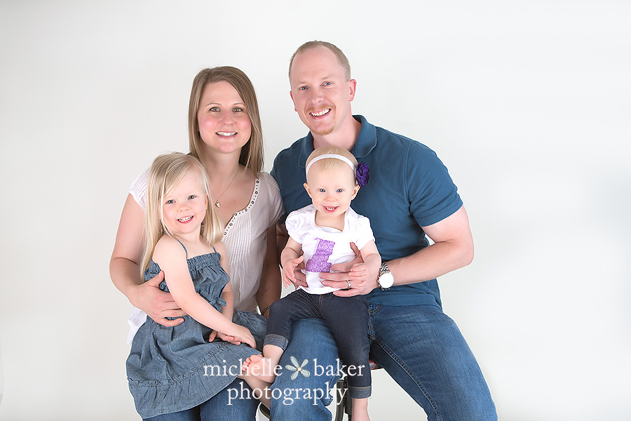 family of 4 cake smash 1 year old