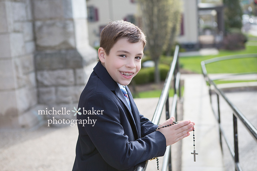 Boy on Holy Communion Day