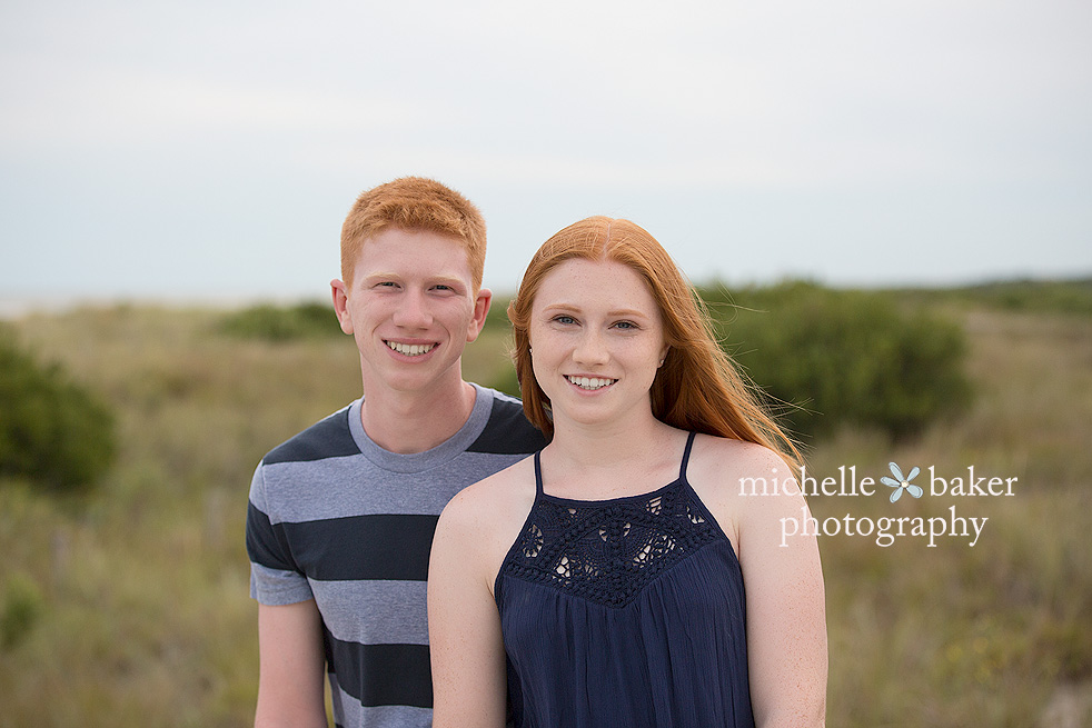 Siblings with red hair