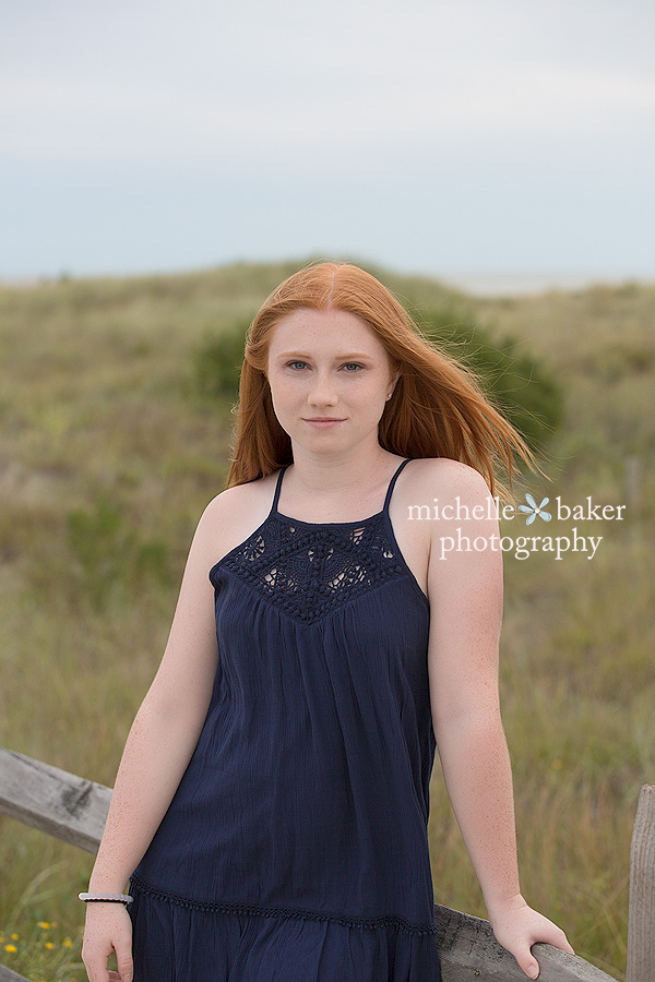 Teenage girl with red hair