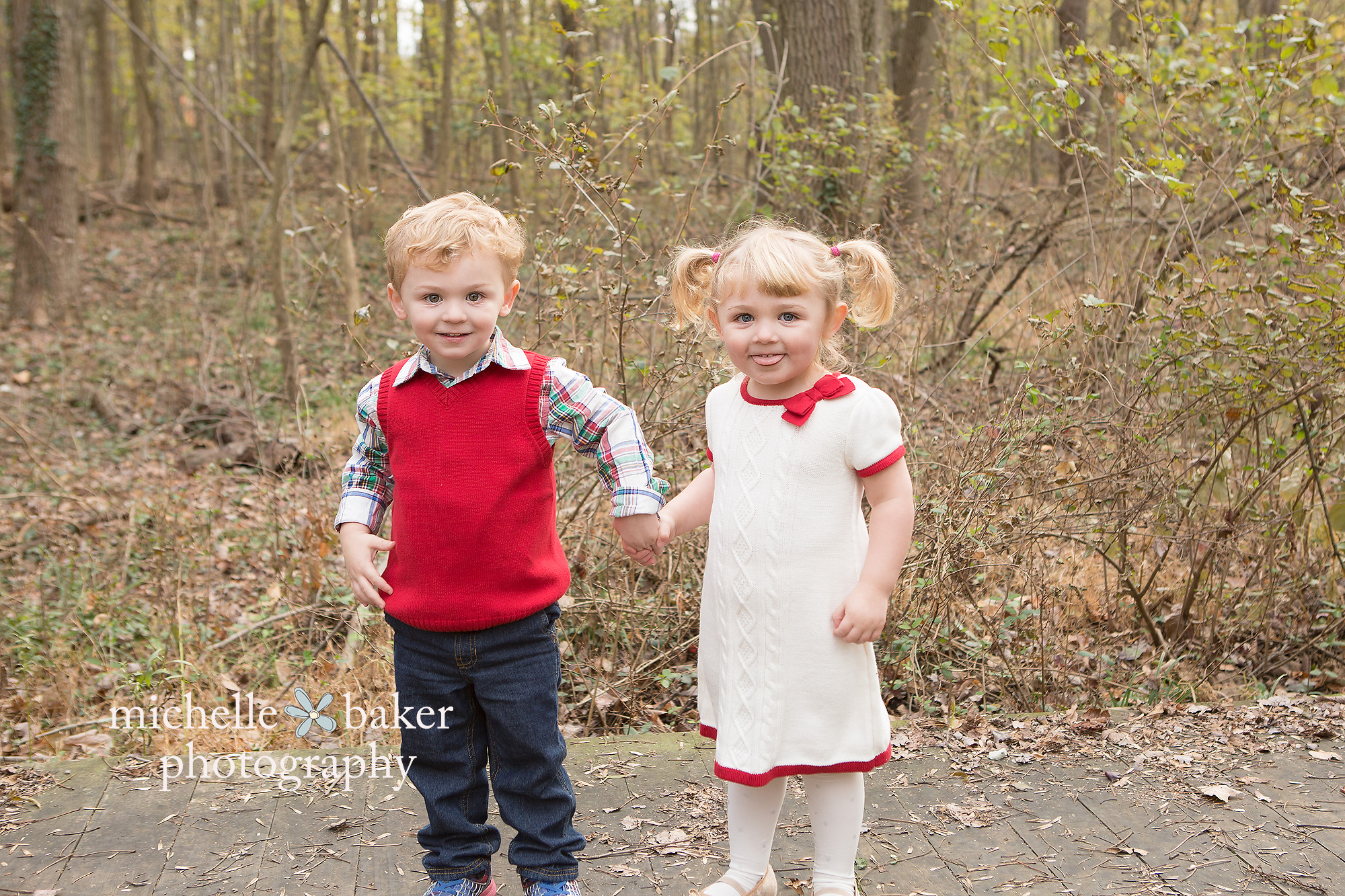 Twin boy and girl session